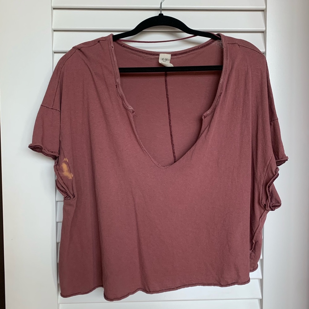 Free People Cropped Lounge Tee